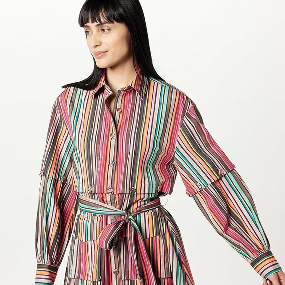 The Drop Women's *Convertible* Mini Shirt Dress with Belt, Size Small, NWT - Picture 3 of 5